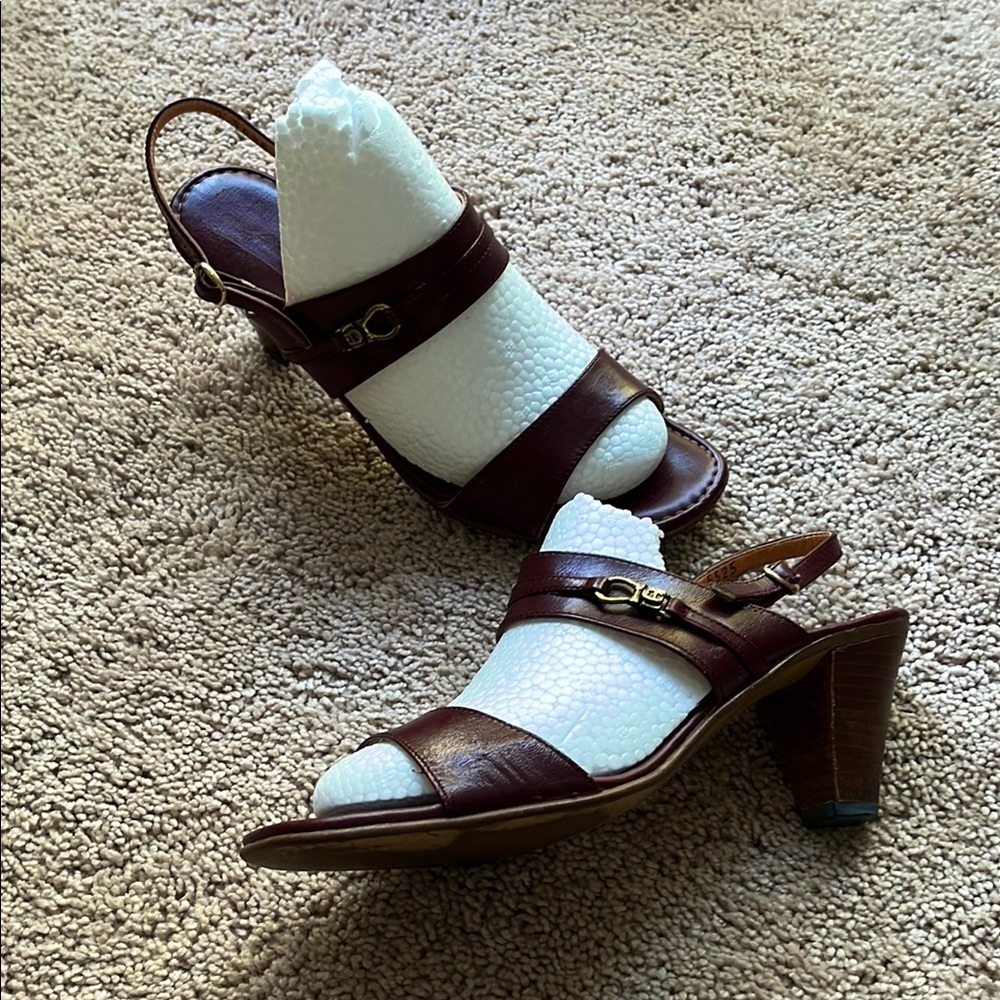 Ox Blood 🩸 Etienne Aigner Vintage Heeled Sandals